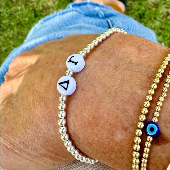 Sorority 14k gold filled bead stretch bracelet - Picture 5 of 8